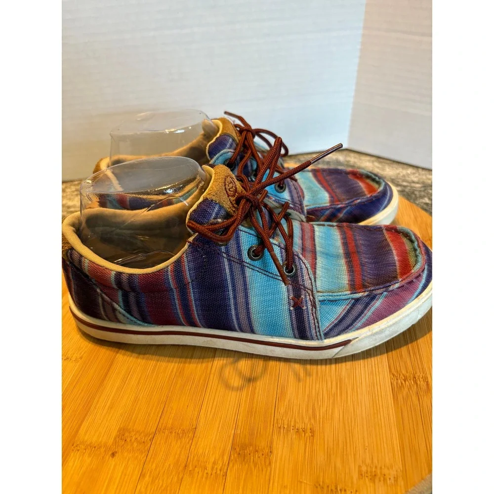 Twisted X Men's‎ Serape Canvas Casual Shoes Loafers Boat Deck Size M